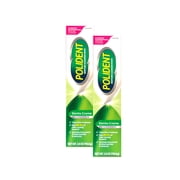 Polident Adhesive Paste for Denture Cream and Partials Cleaning, Triple Mint Freshness, 3.9 Oz, 2 Pack
