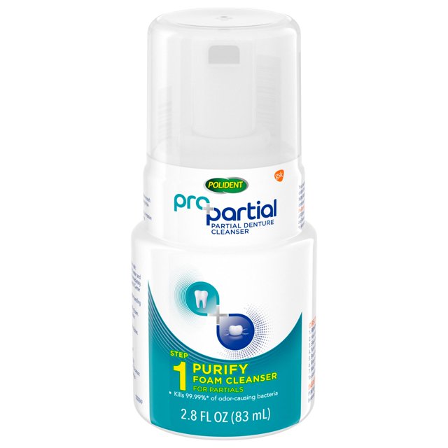 Polident Propartial Partial Denture Cleaner Foam 2.8 Ounces