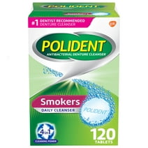 Polident Smokers Denture Cleanser Tablets - 120 Count