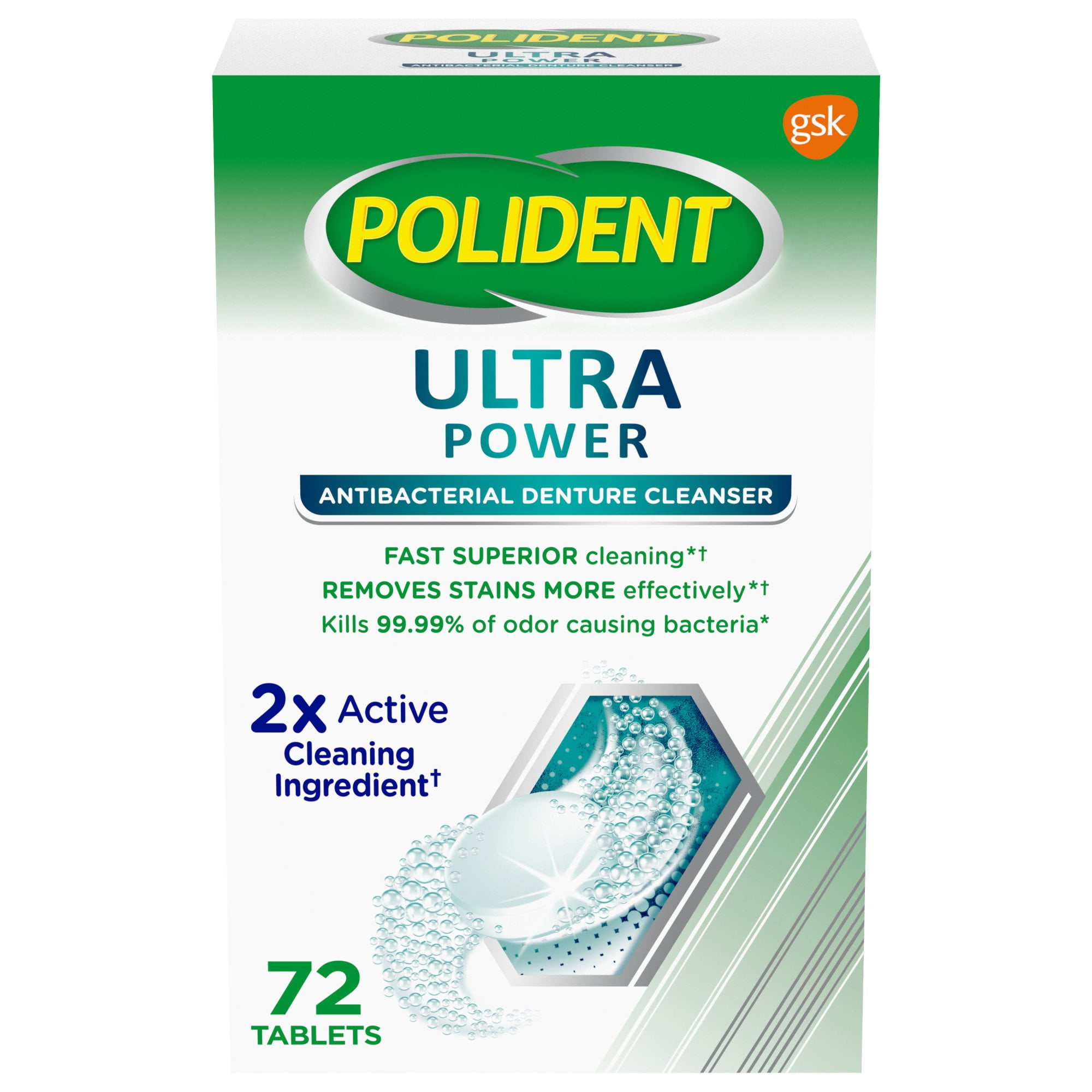 Polident Ultra Power Effervescent Denture Cleaner Tablets