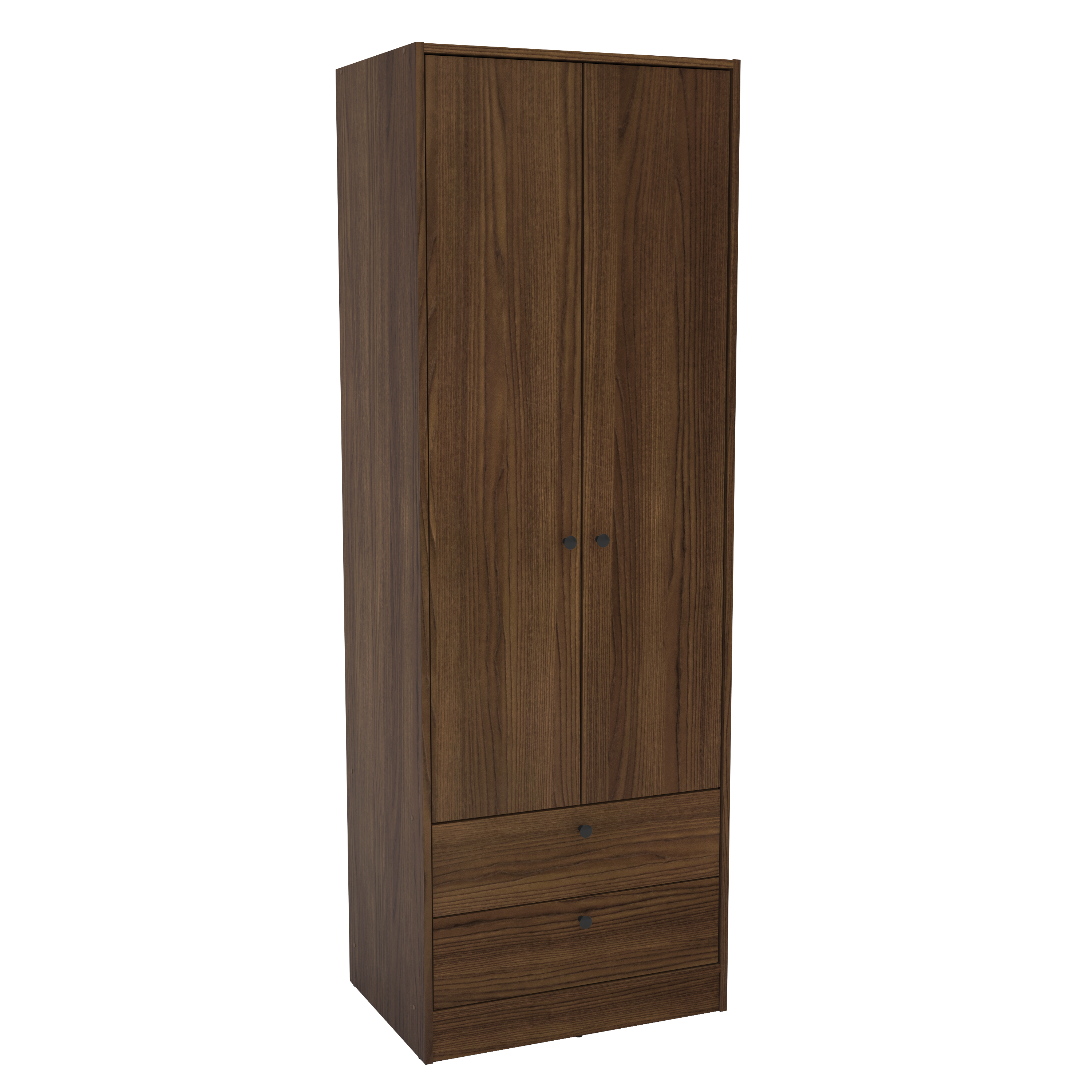 Polifurniture Denmark 71 in. 2 Door Bedroom Armoire with 2 Drawers