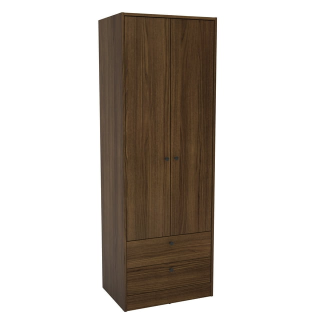 Polifurniture Denmark 71 in. 2 Door Bedroom Armoire with 2 Drawers