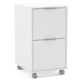 thumbnail image 1 of Polifurniture Durban Two Drawer Mobile Wood File Cabinet, White, 1 of 10