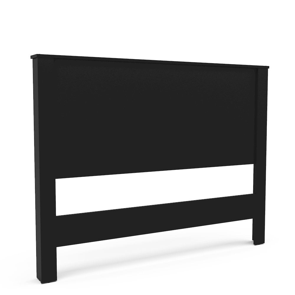 Polifurniture Juliette Full Size Wood Panel Headboard, Black
