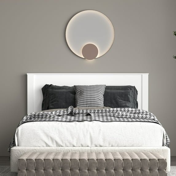 Polifurniture Juliette Full Size Wood Panel Headboard, White