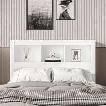 Polifurniture Madison Full Size Wood Bookcase Headboard, White
