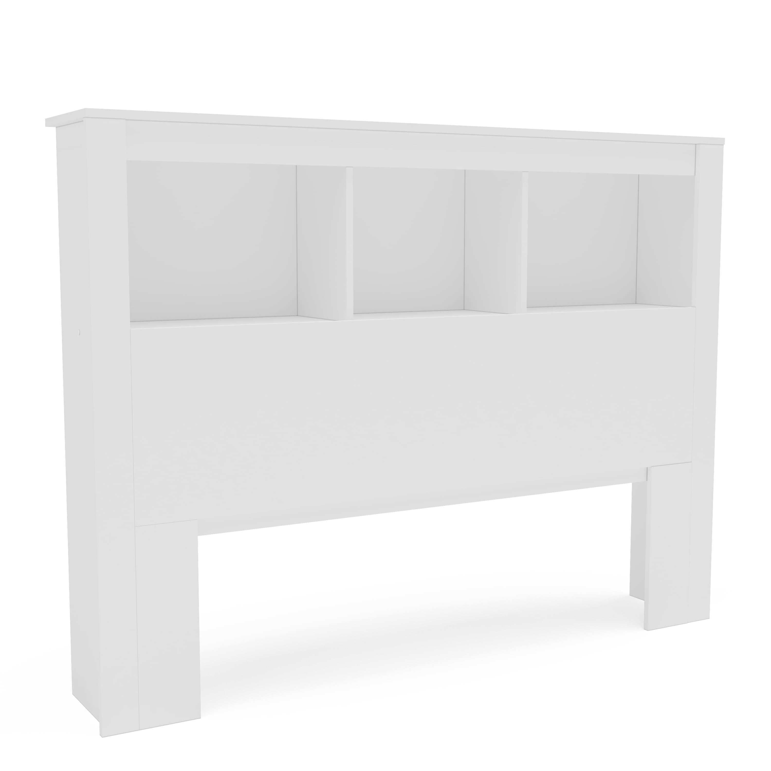 Polifurniture Madison Full Size Wood Bookcase Headboard, White