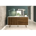 thumbnail image 1 of Polifurniture Pasadena Modern Sideboard with 2 Doors and 3 Drawers, White & Walnut, 1 of 14