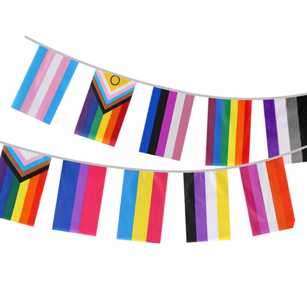 Polignac Progress Pride Rainbow Flag Clear Printing Rainbow LGBTQ Flags ...