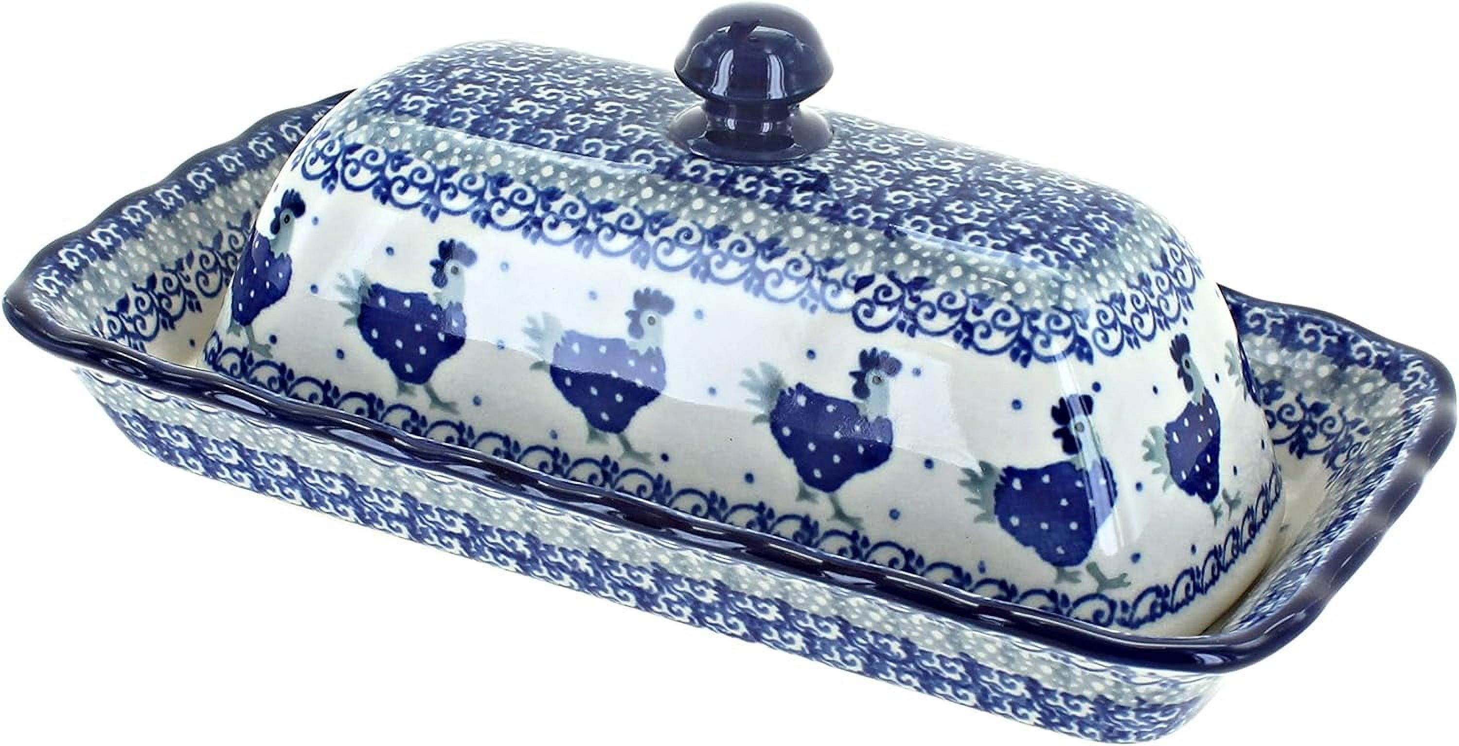Polish Barnyard Rooster Butter Dish