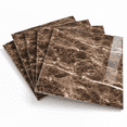 Polish Brown&Taupe Marble 12x12 Inch 30-pack Peel and Stick Vinyl Floor ...