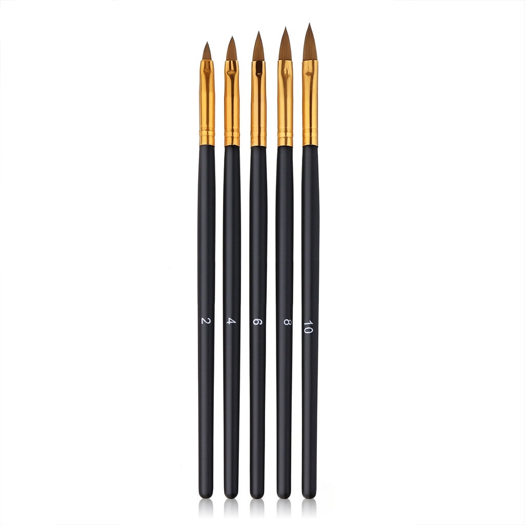 Polish Colorful Design Pen Painting Detailing Gel Brushes Dot 5pcs