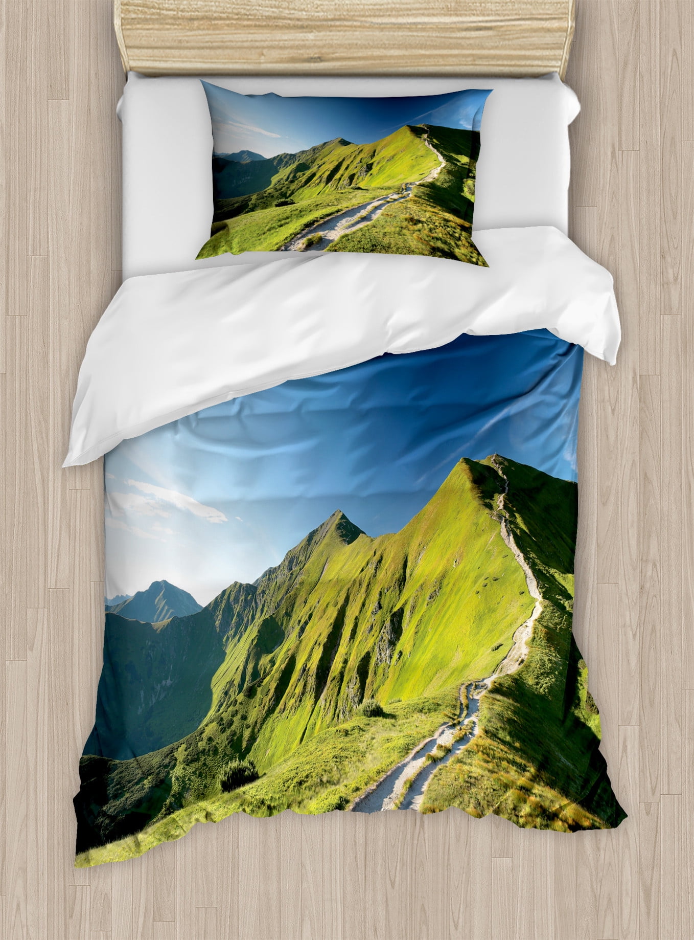 Polish Duvet Cover Set, Peaks in Tatra Mountain Slovak Polish Border