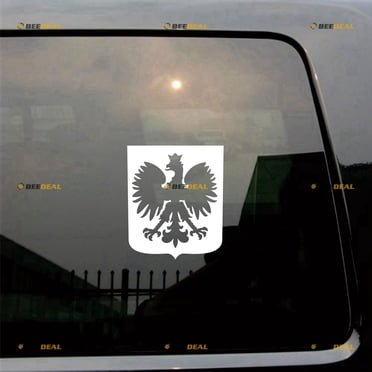 2x Poland Coat Of Arms Car Sticker - Polska Contour Decal - 11cm - National Team Fan Gift