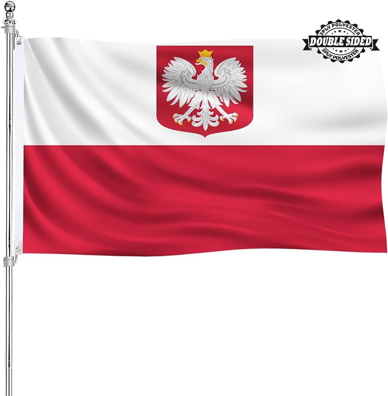 Poland State Ensign 3x5 Ft Nylon Flag with Brass Grommets