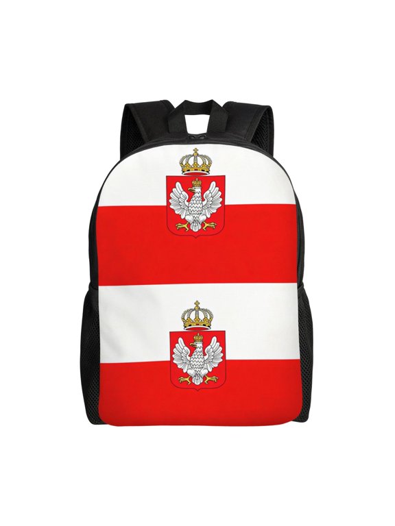 Polish-Flag Travel Outdoor Backpack for Men Women Laptop College Daypack