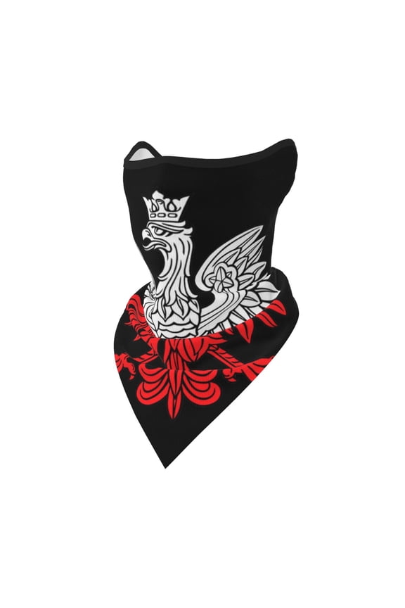Polish Flag White Eagle Neck Gaiter Balaclava Face Scarf Mask Quick-Dry Half Masks For Women Men Sun Protection Breathable Dustproof