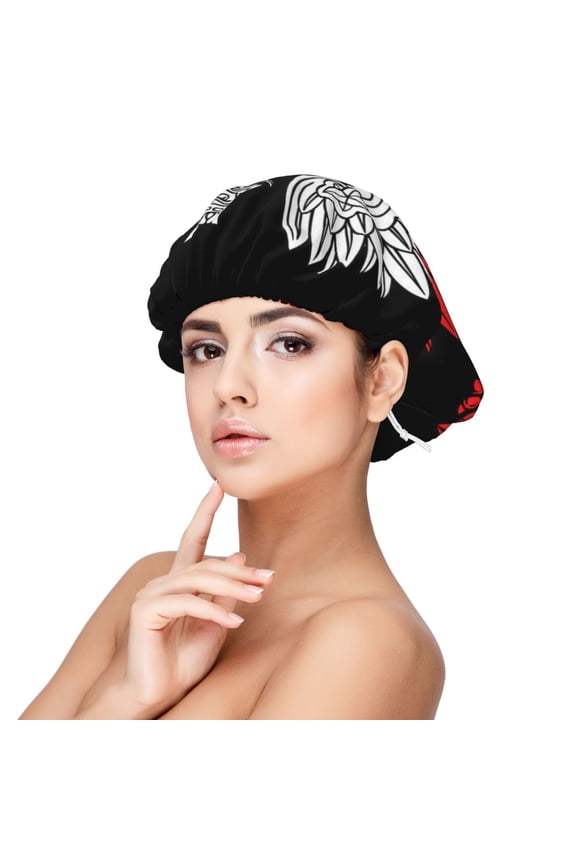 Polish Flag White Eagle Sleep Cap Satin Bonnet Sleeping Hat Soft Elastic Night Hair Cover For Women