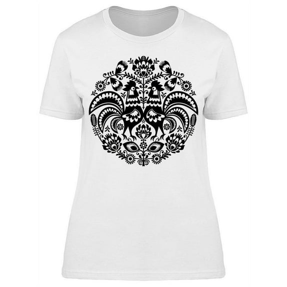 Polish Floral Folk Art T-Shirt Women -Image by Shutterstock, Female x-Large