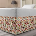 thumbnail image 1 of Polish Folk Art Bed Skirt, Colorful Traditional Slavic Essential Flowers and Leaves Pattern, Elastic Bedskirt Dust Ruffle Wrap Around for Bedding Decor, 4 Sizes, Multicolor, by Ambesonne, 1 of 2