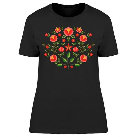 Polish Folk Pattern Graphic T-Shirt Women -Image by Shutterstock, Female Medium