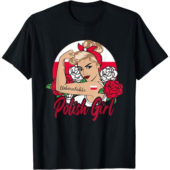 Polish Girl Poland Woman Poles Flag T-Shirt