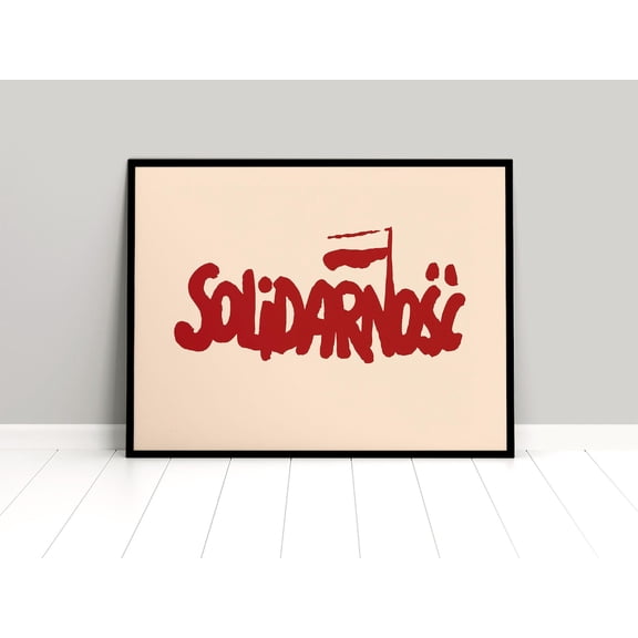 Polish Labour Movement Solidarnosc Poster, Unframed Paper Poster 8x10in