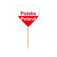 thumbnail image 1 of Polish National Flag Country English Toothpick Flags Heart Lable Cupcake Picks, 1 of 3