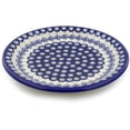 thumbnail image 1 of Polish Pottery 12¾-inch Platter (Flowering Peacock Theme) Hand Painted in Boleslawiec, Poland + Certificate of Authenticity, 1 of 6