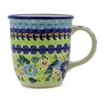 thumbnail image 1 of Polish Pottery 15 oz Mug (Flor-de-lis Theme) Hand Painted in Boleslawiec, Poland + Certificate of Authenticity, 1 of 6