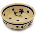 thumbnail image 1 of Polish Pottery 2¼-inch Bowl (Country Meadow Theme) Hand Painted in Boleslawiec, Poland + Certificate of Authenticity, 1 of 6
