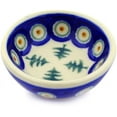 thumbnail image 1 of Polish Pottery 2¾-inch Bowl (Peacock Pines Theme) Hand Painted in Boleslawiec, Poland + Certificate of Authenticity, 1 of 6
