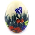 thumbnail image 1 of Polish Pottery 2¾-inch Egg Figurine (Butterfly Splendor Theme) Signature UNIKAT Hand Painted in Boleslawiec, Poland + Certificate of Authenticity, 1 of 6