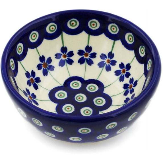 Polish Pottery 4-inch Bowl Hand Painted in Boleslawiec, Poland + Certificate of Authenticity