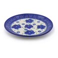 thumbnail image 1 of Polish Pottery 6¾-inch Dessert Plate (Bleu-belle Fleur Theme) Hand Painted in Boleslawiec, Poland + Certificate of Authenticity, 1 of 6
