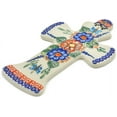 thumbnail image 1 of Polish Pottery 7½-inch Cross (Spring Splendor Theme) Signature UNIKAT Hand Painted in Boleslawiec, Poland + Certificate of Authenticity, 1 of 6