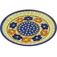 thumbnail image 1 of Polish Pottery 7½-inch Dessert Plate (Paradise Poppy Theme) Signature UNIKAT Hand Painted in Boleslawiec, Poland + Certificate of Authenticity, 1 of 6