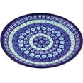 thumbnail image 1 of Polish Pottery 7½-inch Dessert Plate (Tribal Blue Theme) Hand Painted in Boleslawiec, Poland + Certificate of Authenticity, 1 of 6