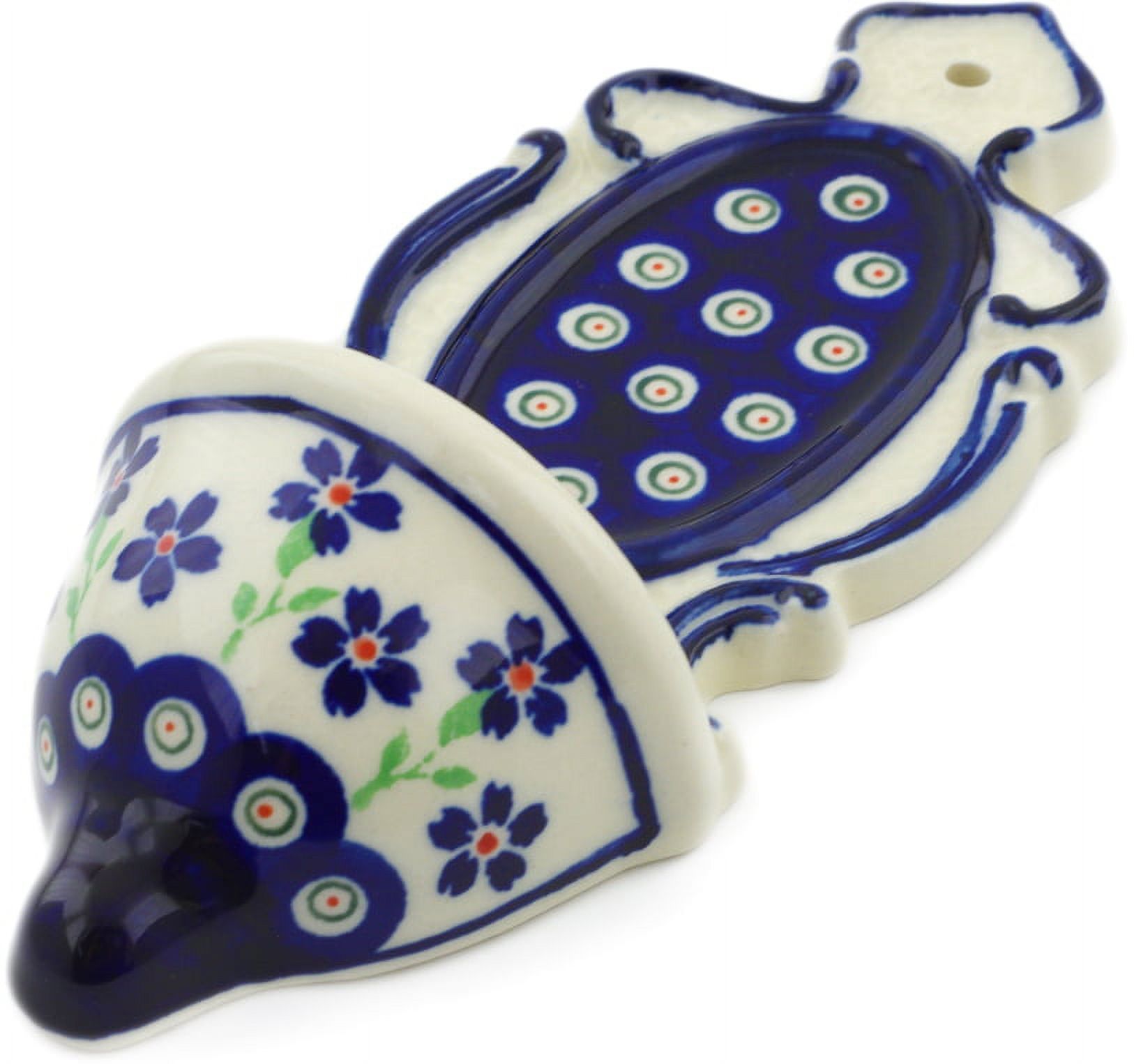 Polish Pottery 7 Inch Wall Pocket Bright Peacock Daisy Theme Hand   Polish Pottery 7 Inch Wall Pocket Bright Peacock Daisy Theme Hand Painted In Boleslawiec Poland Certificate Of Authenticity 4c6f3378 8ed8 4059 9d34 052762844fbf.e07e2176072496759decab4b283e06dd 