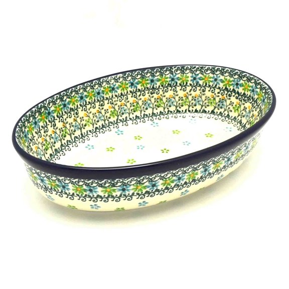 Polish Pottery Baker - Oval - Small - Summer Sparkle