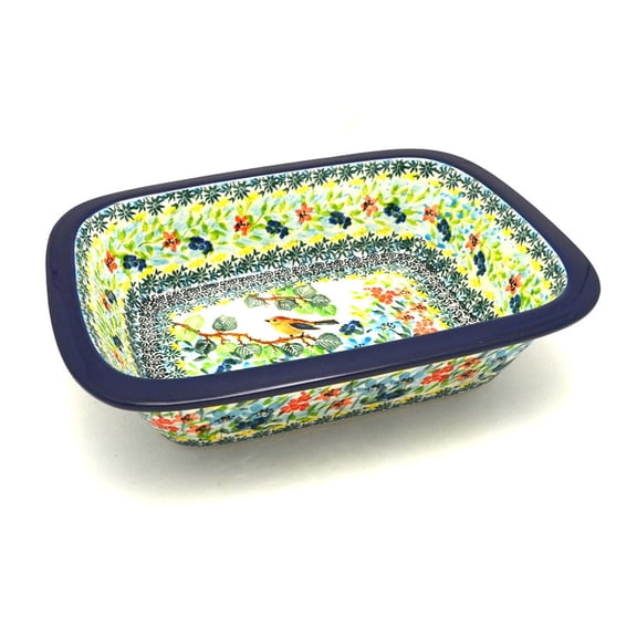 Polish Pottery Baker - Rectangular with Grip Lip - Unikat Signature U5098