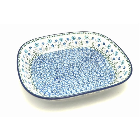Polish Pottery Baker - Shallow Rectangular - Medium - Georgia Blue
