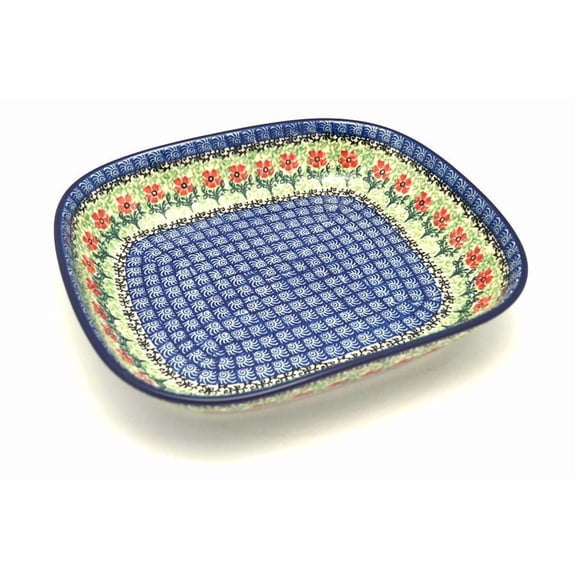 Polish Pottery Baker - Shallow Rectangular - Medium - Maraschino