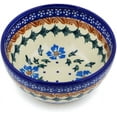 thumbnail image 1 of Polish Pottery Bowl 5-inch Polmedia Blue Cornflower Theme Hand Painted in Boleslawiec, Poland + Certificate of Authenticity, 1 of 6