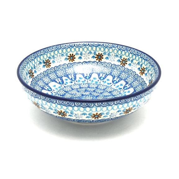 Polish Pottery Bowl - Contemporary Salad - Blue Yonder