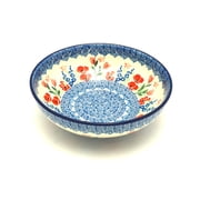 Polish Pottery Bowl - Contemporary Salad - Whimsical Garden