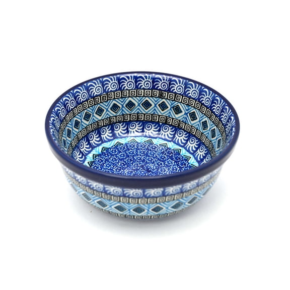 Polish Pottery Bowl - Salad - Aztec Sky