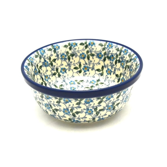Polish Pottery Bowl - Salad - Forget-Me-Knot