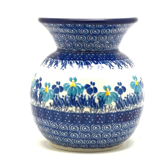 Polish Pottery Bubble Vase - Blue Iris Charm