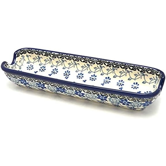 Polish Pottery Corn Holder - Silver Lace$$Home Decor, Kitchen, & Other